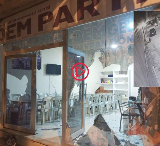 Bursa’da DEM Parti İnegöl İlçe binasına baltalı saldırı