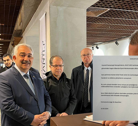 AKP Antep il başkanı istifa etti