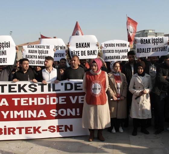 Özak işçilerinden BİRTEK SEN'e verilen cezaya tepki: 'Bu ceza devletin patronun arkasında durduğunun kanıtı'