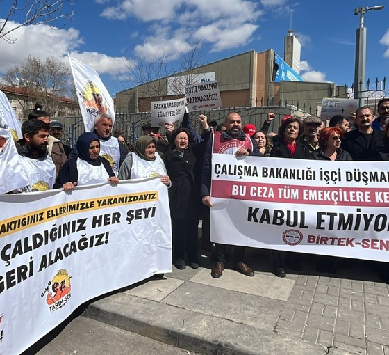 1,5 milyon TL ceza kesilen BİRTEK SEN eylemde: Skandal bir ceza