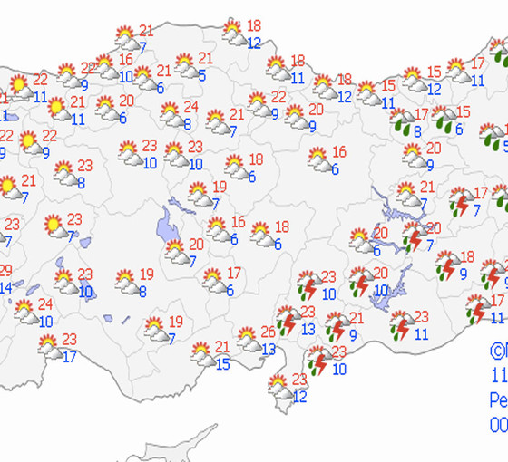 Meteoroloji’den sağanak yağış ve fırtına uyarısı