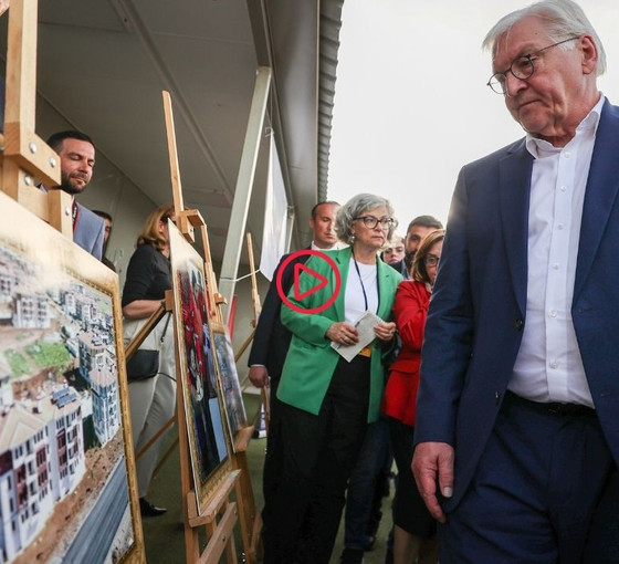 Steinmeier Antep'te konteyner kenti ve bir okulu ziyaret etti