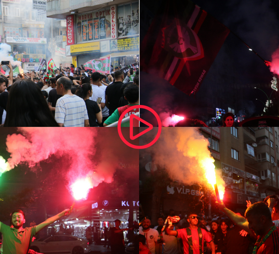 Kent karnaval alanına döndü: Diyarbakır Amedspor'un şampiyonluğunu kutluyor