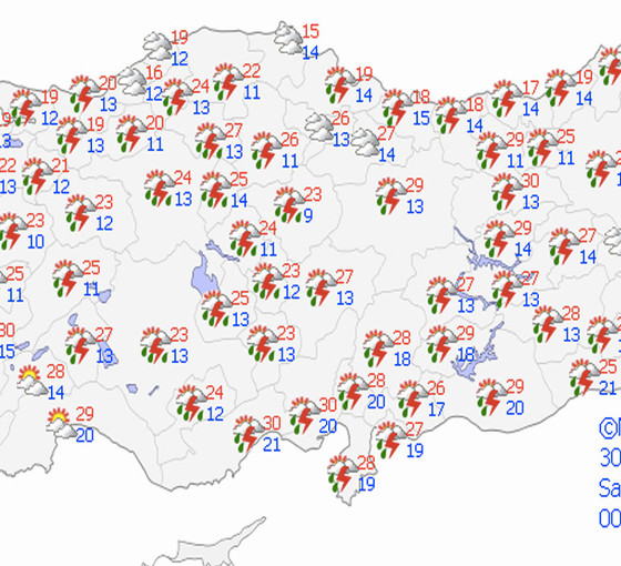 Meteoroloji uyardı: Birçok kentte sağanak yağış ve kuvvetli rüzgar bekleniyor
