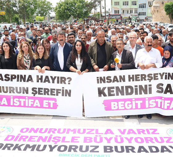 Birecik'te protestolar sürüyor: 'Begit ve sırtını dayandığı çeteler bizi korkutmuyor'