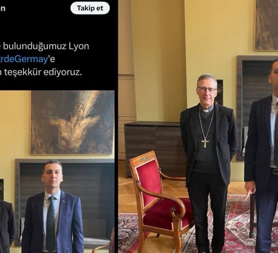 Başkonsolos, 'nezaket ziyareti'nde 'tekbir' işaretiyle poz verdi: Tepki gelince fotoğraf silindi