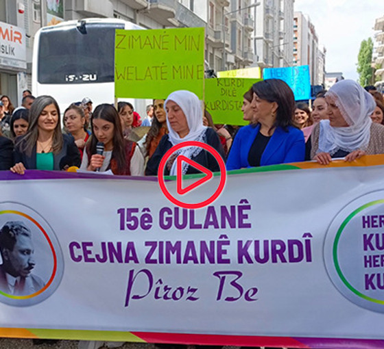 Van'da yasağa rağmen Kürt Dil Bayramı yürüyüşü: 'Kürtçe Kürtlerin onuru, varlık nedenidir'