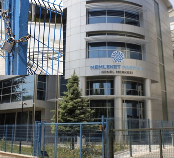 Memleket Partisi'nin genel merkez binası boşaltıldı, kapısına kilit vuruldu