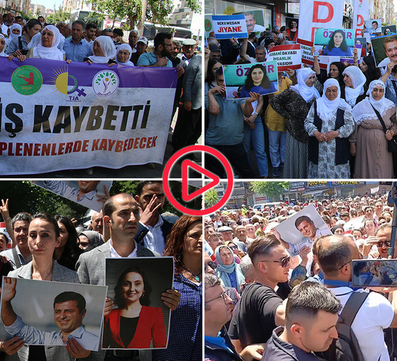 Diyarbakır'da Kobanê Davası protestosu: 'HDP'liler diz çökmedi, bir adım geri adım atmayacağız'