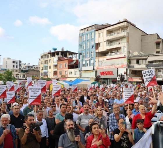 Hatimoğulları Samandağ’da konuştu: Toprağımızın bir karışını vermeyeceğiz