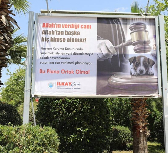 'Uyutma' adı altında sokak köpeklerinin katledilmesi hazırlığına billboardlu tepki