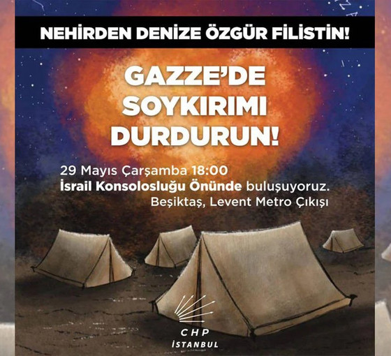 CHP’den 'Gazze’de soykırımı durdurun' eylemi