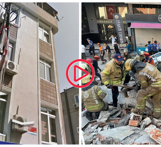 Küçükçekmece'de bina çöktü: Bir kişi öldü, sekiz yaralı