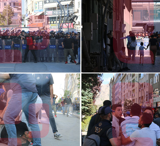 Hakkari'de polis şiddeti objektiflere böyle yansıdı