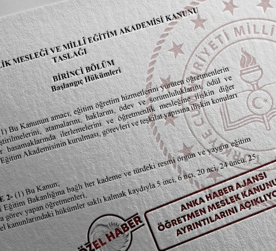 Öğretmenlik Mesleği ve Milli Eğitim Akademisi Kanun Taslağı'nın detayları ortaya çıktı
