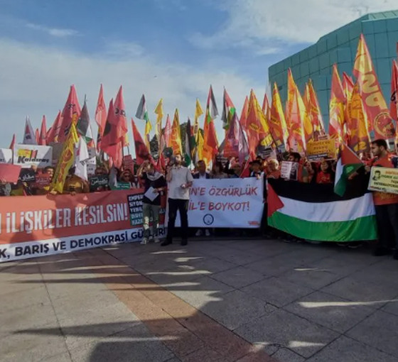İstanbul İşçi Sendikaları Şubeler Platformu’ndan Filistin eylemi