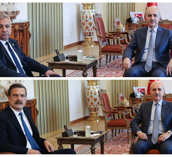 TBMM Başkanı Kurtulmuş, TİP ve EMEP genel başkanlarıyla görüştü