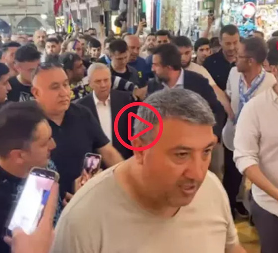 Kapalı Çarşı'da Aziz Yıldırım şov: 'Aziz başkan, Fenerbahçe şampiyon'