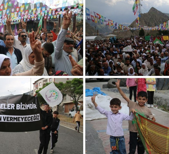 Fotoğraflarla büyük Hakkari mitingi