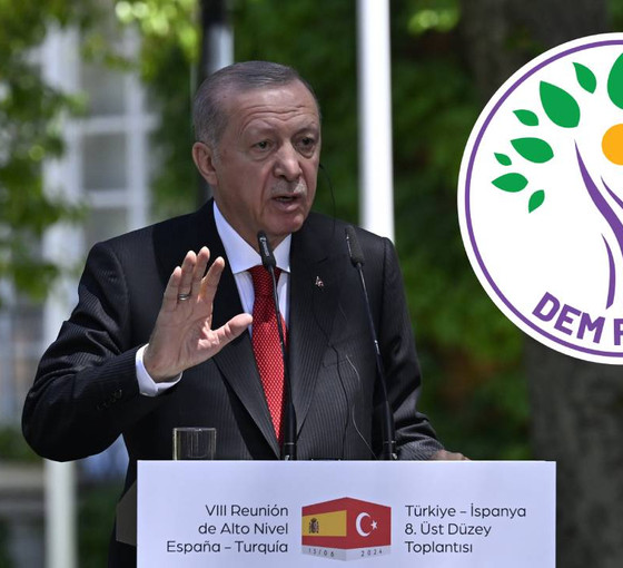 DEM Parti'den Selahattin Demirtaş sorusuna sinirlenen Erdoğan'a yanıt: 'Erdoğan’ın saltanatını titrettiği için rehindir'
