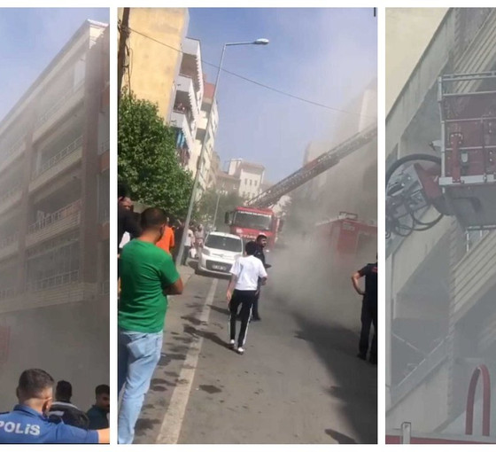 Batman'da beş katlı binada yangın: Mahsur kalan 6 kişi kurtarıldı