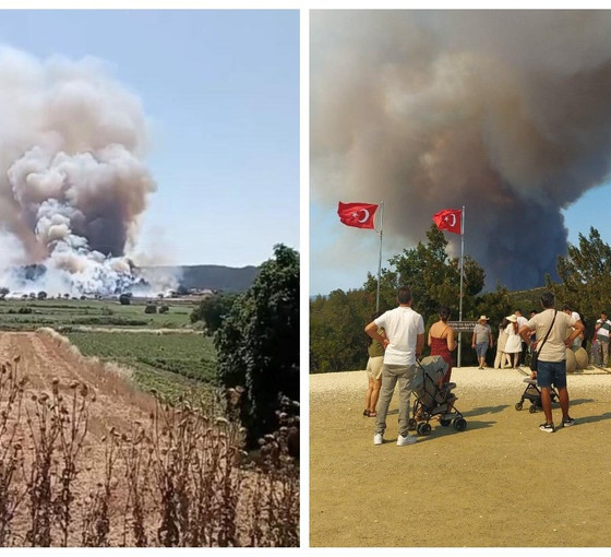 Çanakkale'de orman yangını: Bir köy tahliye edildi