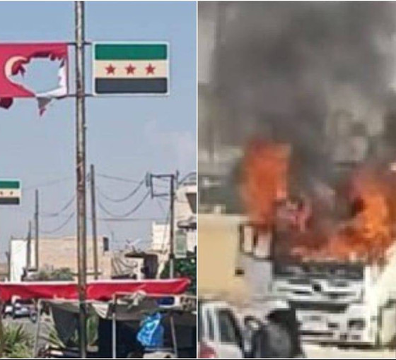 Fırat Kalkanı bölgesinde Türkiye'ye karşı protestolar çatışmaya dönüştü