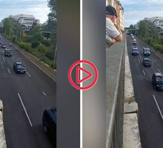 Erdoğan'a Berlin'de yüzlerce metrelik konvoy eşlik etti