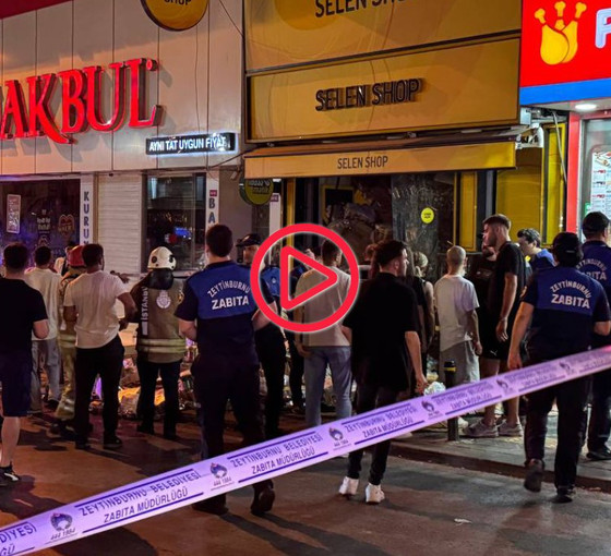 Zeytinburnu'nda tekel bayisinin asma katı çöktü: Bir kişi yaralandı