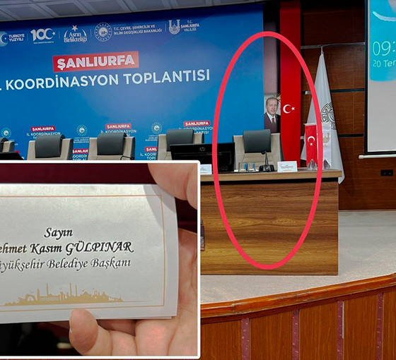 Urfa'da Bakan Kurum'un katıldığı toplantıda protokol krizi: YRP'li Başkan Gülpınar'ın ismi masadan kaldırıldı