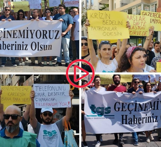 İzmirli gazetecilerden ‘maaş' protestosu: 'Geçinemiyoruz haberiniz olsun'