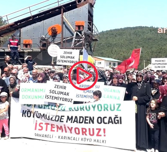 Bursa'da krom madeni fabrikası protesto edildi: Tesis ÇED raporundan muaf tutulmuş