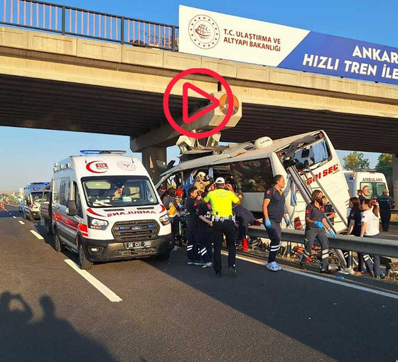 Ankara'da yolcu otobüsü köprüye saplandı: Dokuz ölü, 26 yaralı