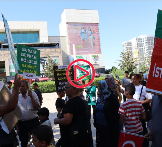 Malatya'da rezerv alan protestosu: 'Konteynerlerde kalıp, yeniden bir borçlanmak istemiyoruz'