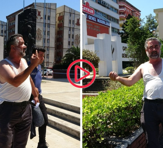 Emekli işçiden eylem: 'Bu kadar kanunsuzluğa bu ÇAYKUR neden göz yumuyor'