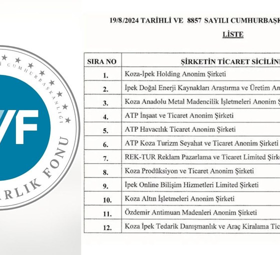 12 şirketin hisseleri Varlık Fonu'na aktarıldı