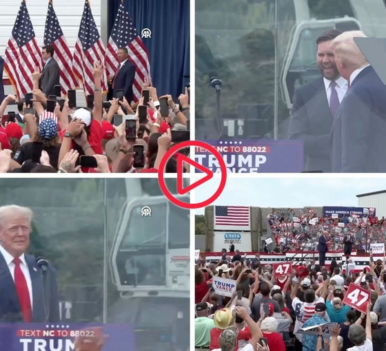 Suikast girişimi sonrası ilk miting: Trump, Kuzey Carolina'da kurşun geçirmez cam ardından konuştu