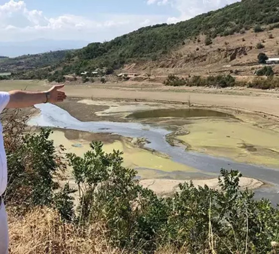 'Boğazköy Barajı'nda sadece balıkların yaşayabileceği kadar su kaldı'