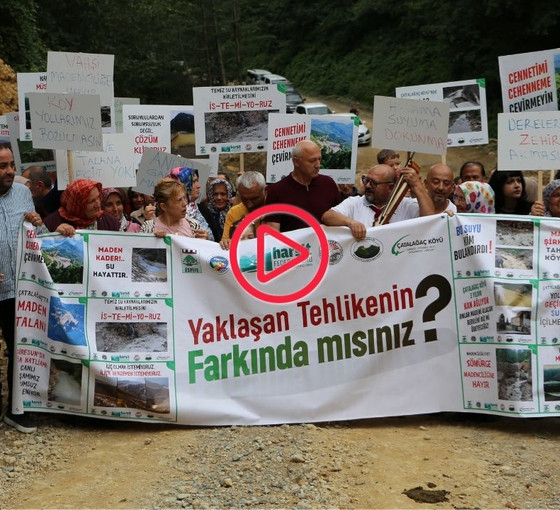 Giresun’un Çatalağaç'ta madencilik faaliyetine protesto: 'Bizim gidecek başka yerimiz yok'