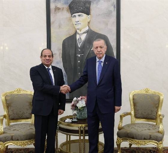 İlk kez Türkiye'yi ziyaret eden Sisi'yi Erdoğan havaalanında karşıladı