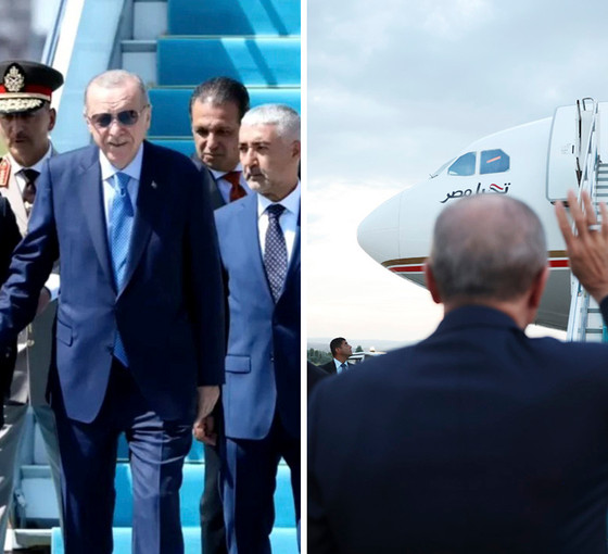 Böyle karşıladı böyle uğurladı: AA'nın fotoğrafında 'Rabia' detayı