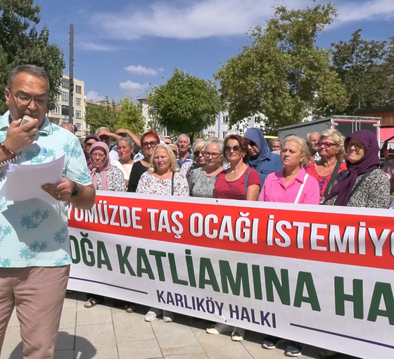 Keşan'da taş ocağı protestosu: 'Sizi Cerattepe'den, Akbelen'den, Kazdağları'ndan tanıyoruz'