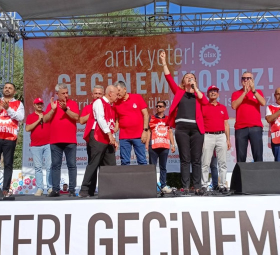 DİSK’ten Mersin'de 'geçinemiyoruz' mitingi ... Çerkezoğlu: 'Ölmek var, tazminatı vermek yok'