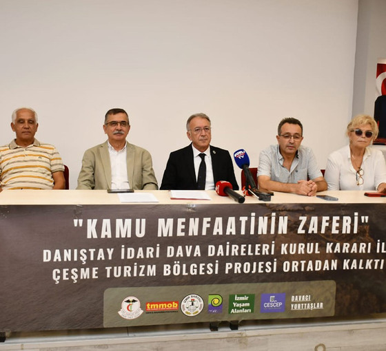 Çeşme projesiyle ilgili odalardan bakanlığa çağrı: 'Yargı kararlarına uyun, projeden vazgeçin'