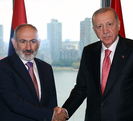 Erdoğan Paşinyan'a kitabını hediye etti