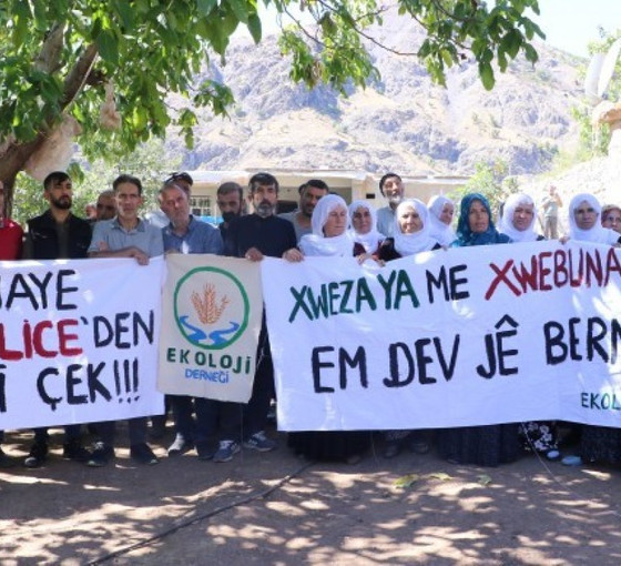 Lice'de maden protestosu: 'Geçit vermeyeceğiz'