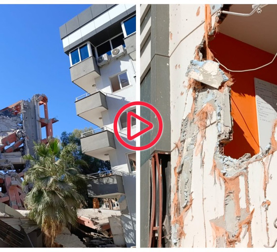 Mersin'de faciadan dönüldü: AVM'nin yıkımı sırasında beton blok dershanenin üzerine düştü
