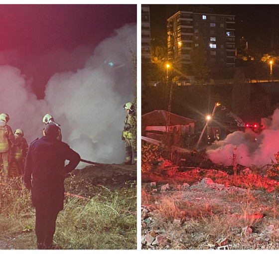 Ankara'da palet deposunda çıkan yangın, eve sıçradı