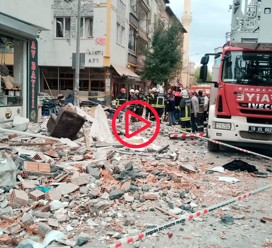 Çorum'da beş katlı binada doğalgaz patlaması: 1 ölü, 33 yaralı