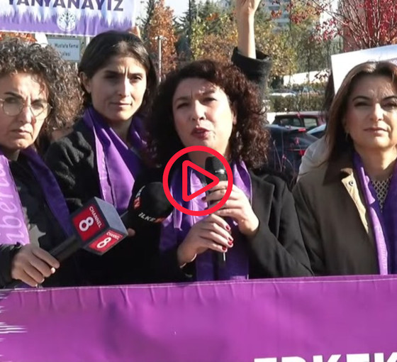 DEM Parti, kadına şiddeti bakanlık önünde protesto etti